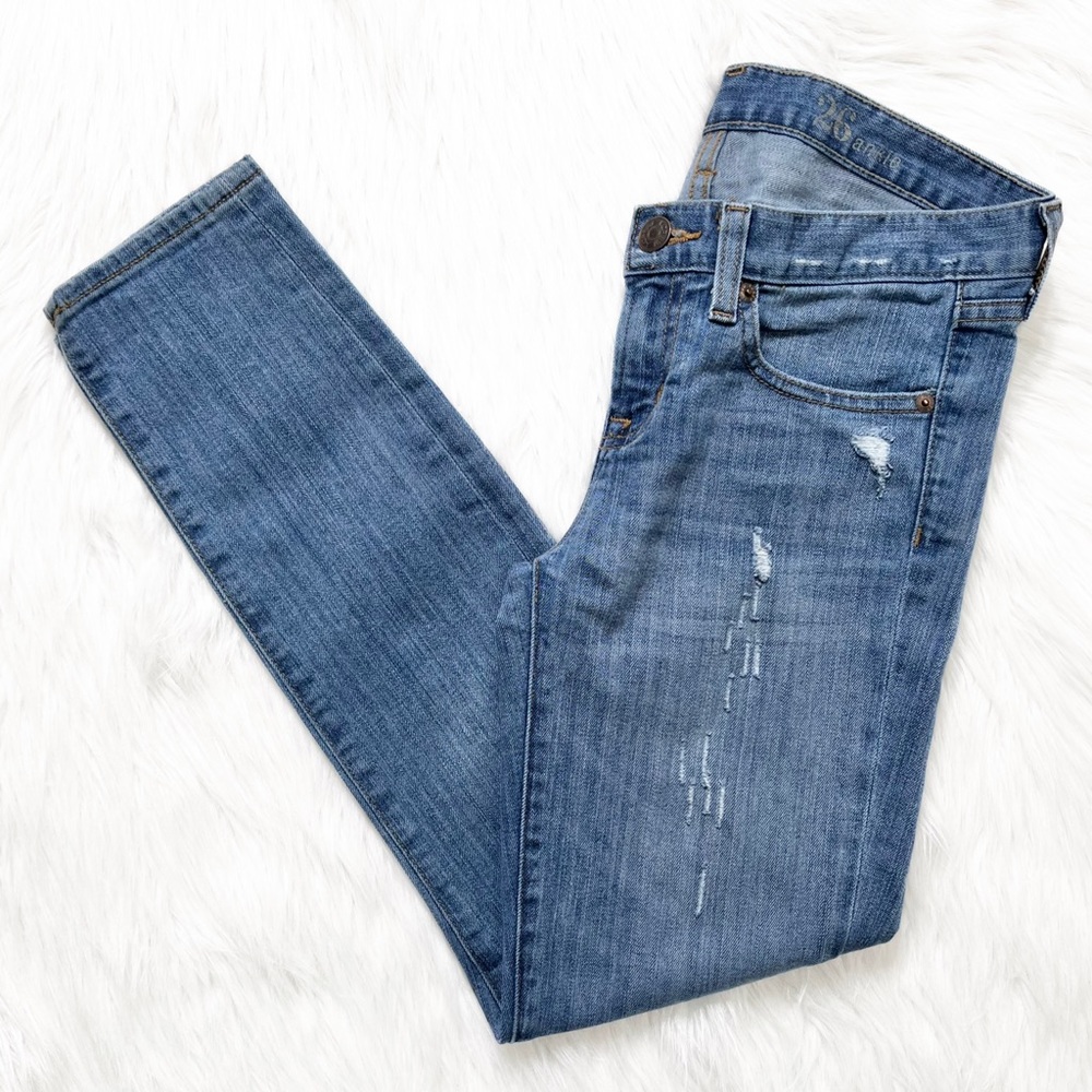 J. Crew Distressed Razor Frayed Toothpick Skinny Jeans - Picture 7 of 10